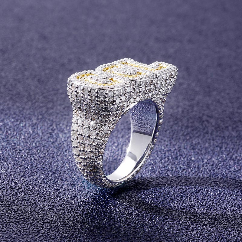 Custom S925 & VVS1 Baguette Moissanite Letter Ring Deposit