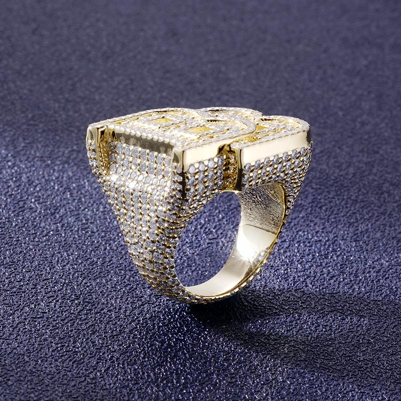 Custom S925 & VVS1 Baguette Moissanite Letter Ring Deposit