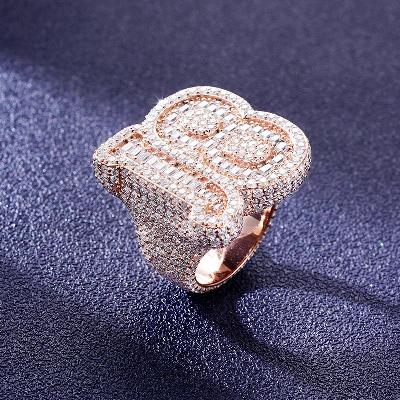 Custom S925 & VVS1 Baguette Moissanite Letter Ring Deposit