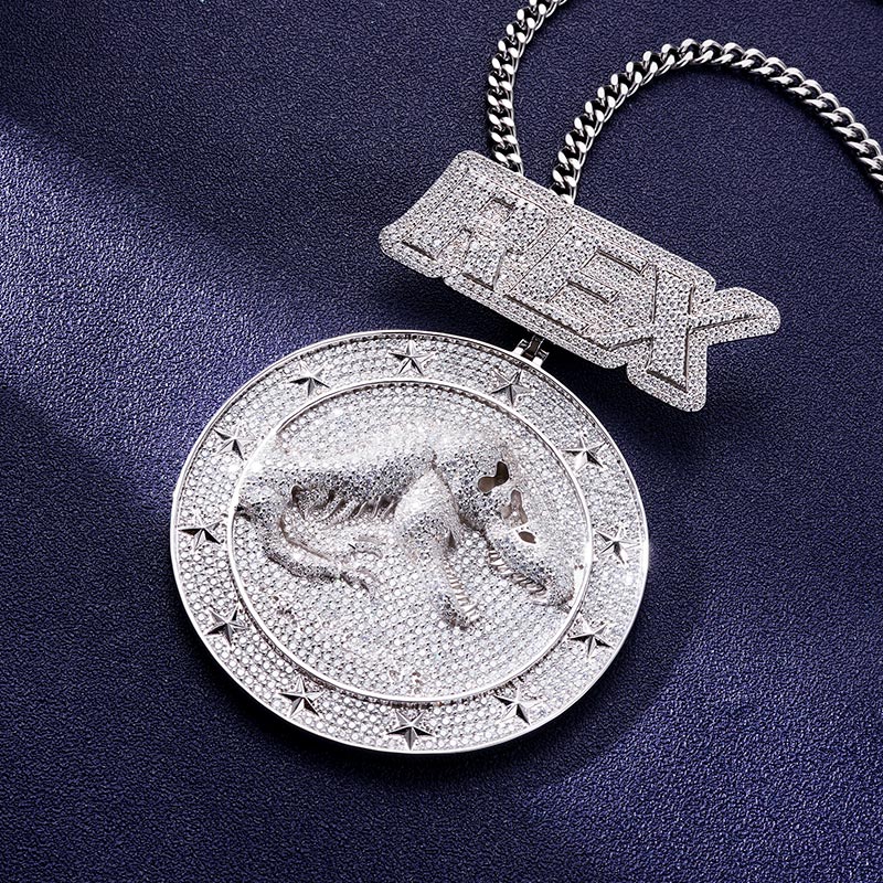 Custom S925 & VVS1 Moissanite Unique Round Letter Pendant Deposit