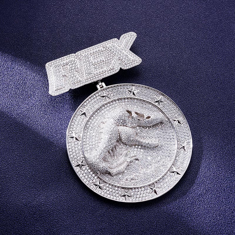 Custom S925 & VVS1 Moissanite Unique Round Letter Pendant Deposit