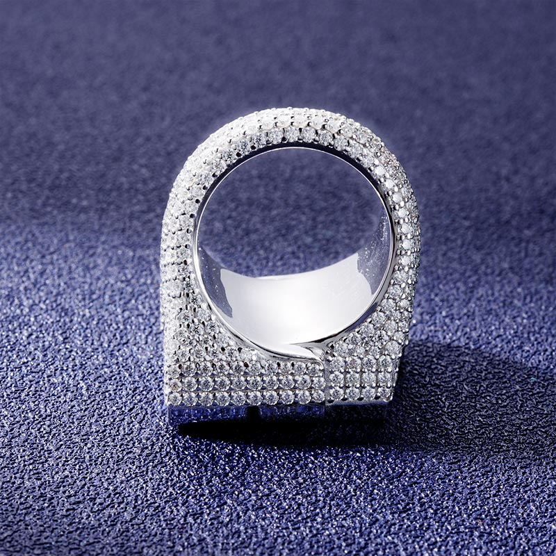 Custom S925 & VVS1 Baguette Moissanite Letter Ring Deposit