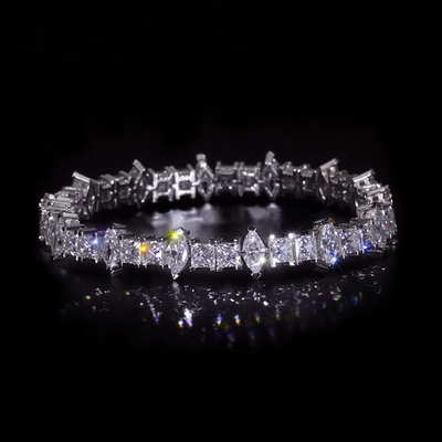 5mm Iced Out Marquise & Princess Cut Pave Tennis Bracelet