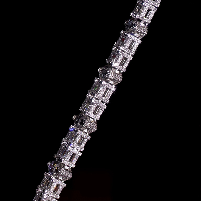 5mm Iced Out Marquise & Princess Cut Pave Tennis Bracelet
