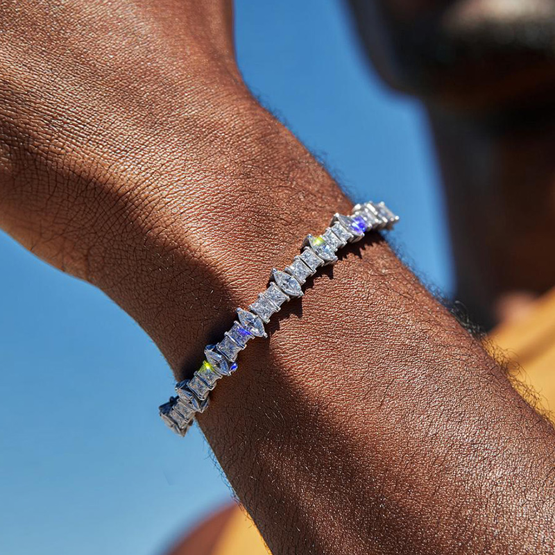 5mm Iced Out Marquise & Princess Cut Pave Tennis Bracelet 5mm Iced Out Marquise & Princess Cut Pave Tennis Bracelet