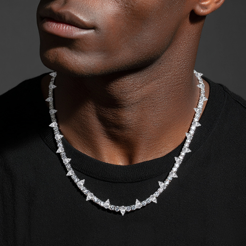 5mm Iced Out Round & Pear Cut Pave Tennis Chain