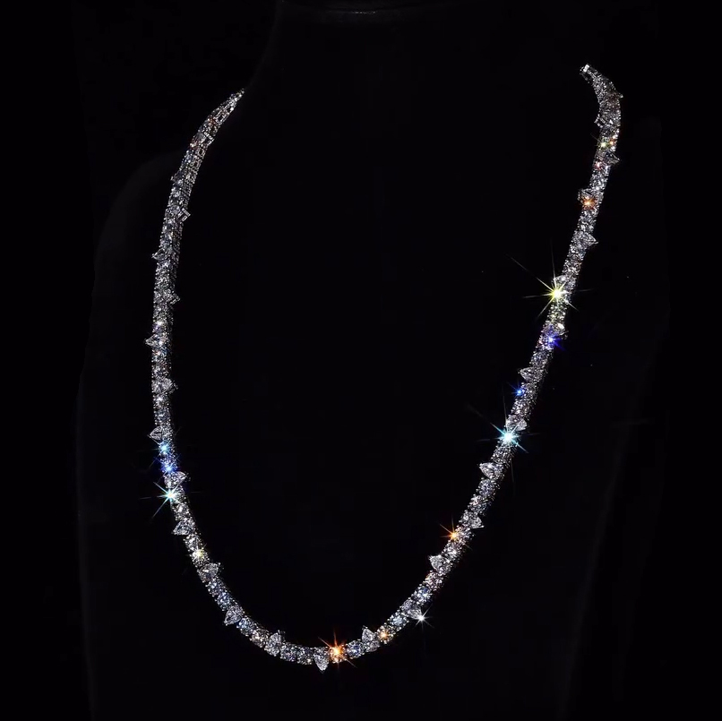 5mm Iced Out Round & Pear Cut Pave Tennis Chain