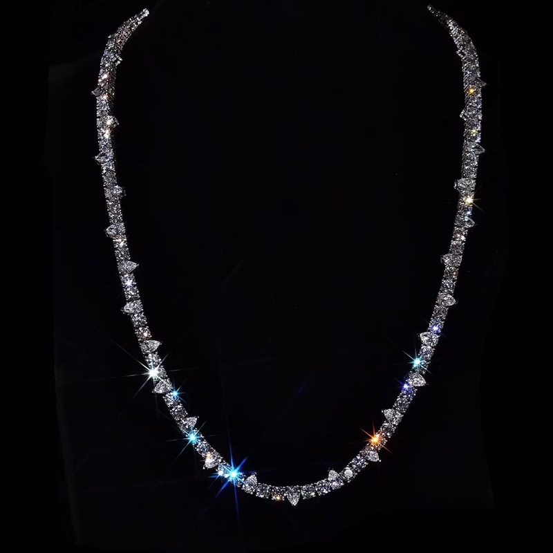 5mm Iced Out Round & Pear Cut Pave Tennis Chain