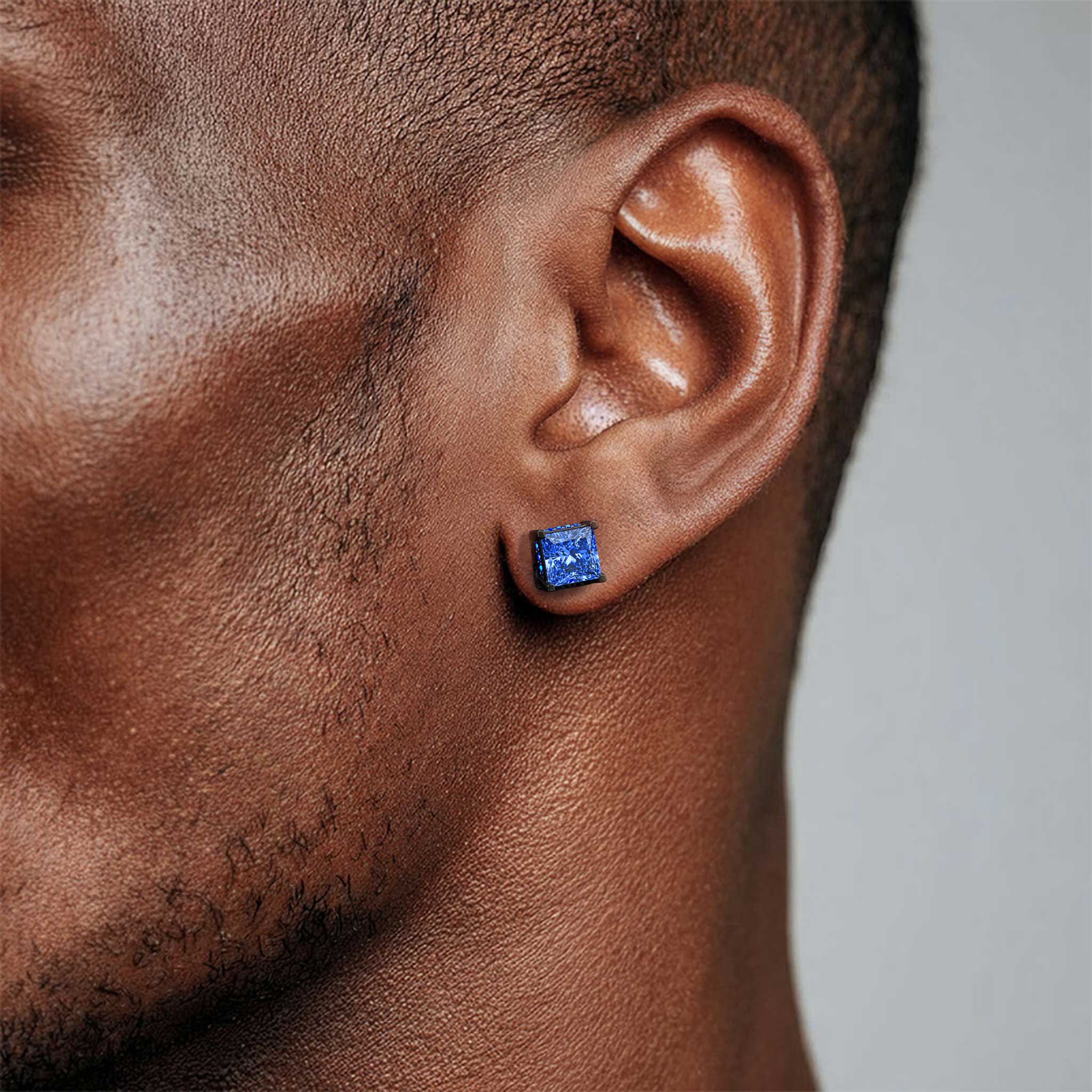 Princess Cut Stud Earrings