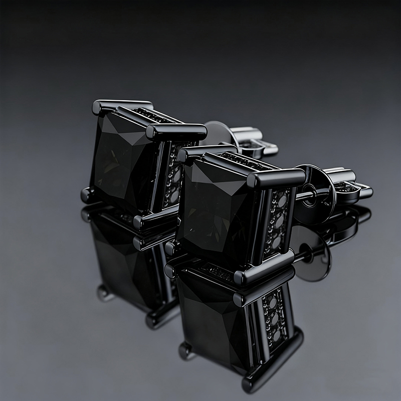 Princess Cut Stud Earrings