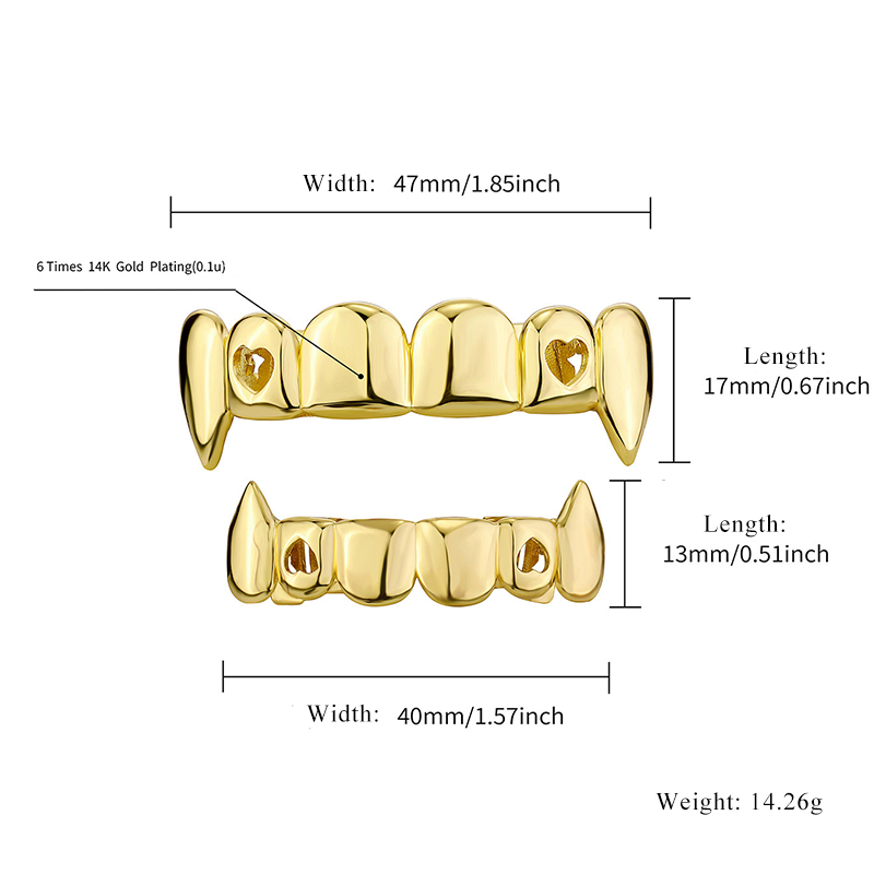 Pre-made Vampire Fang Grillz Set