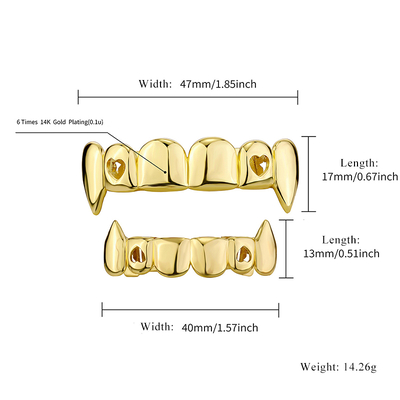 Pre-made Vampire Fang Grillz Set