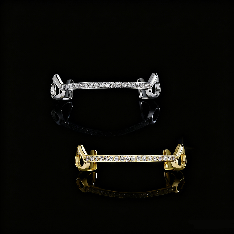 Iced Out One-Line Vampire Fang Grillz