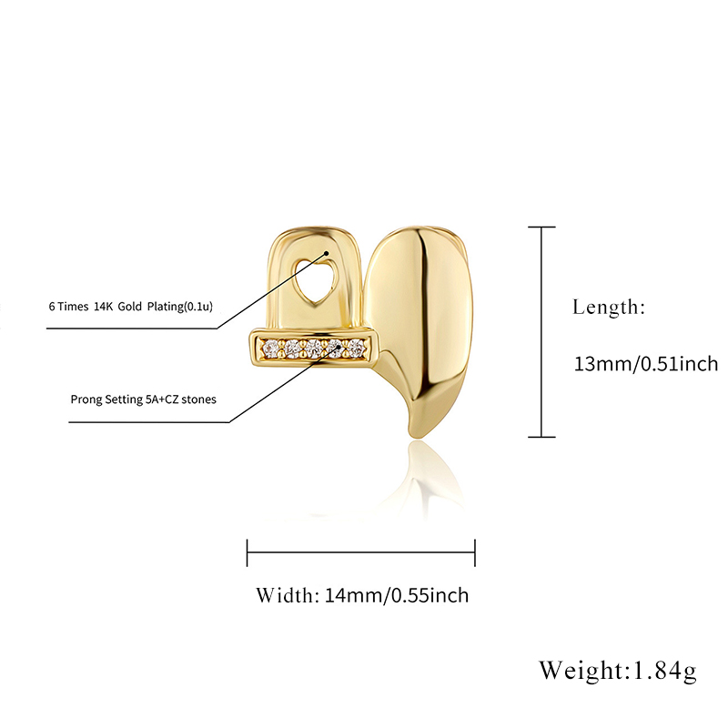 Iced Out Vampire Fang Double Grillz