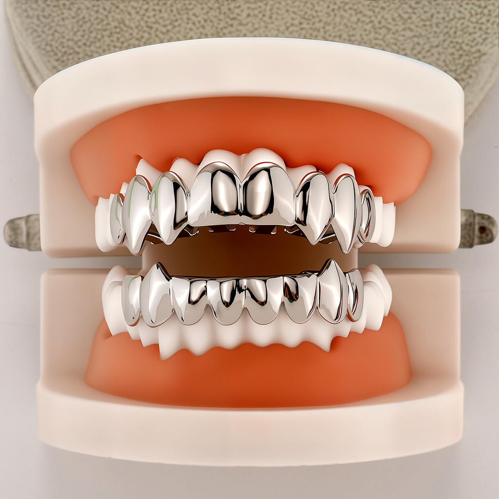 Pre-made Vampire Fang Grillz Set