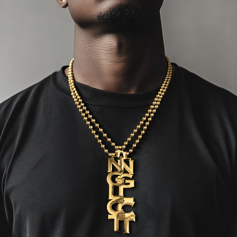 Custom Vertical Name Pendant