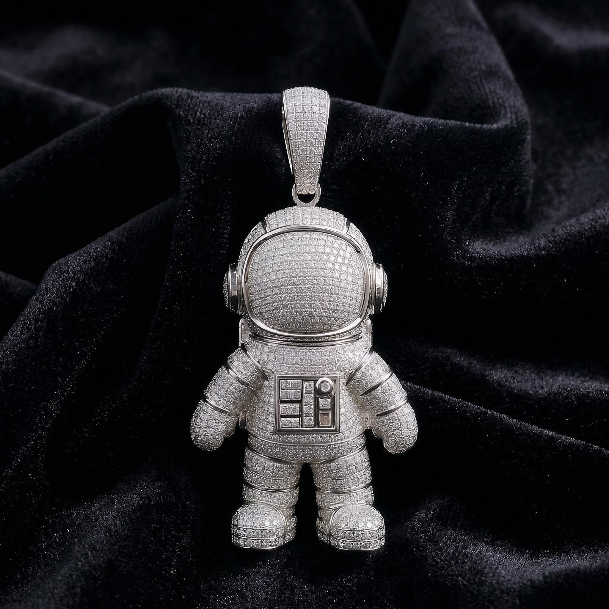 Iced Out Astronaut Pendant