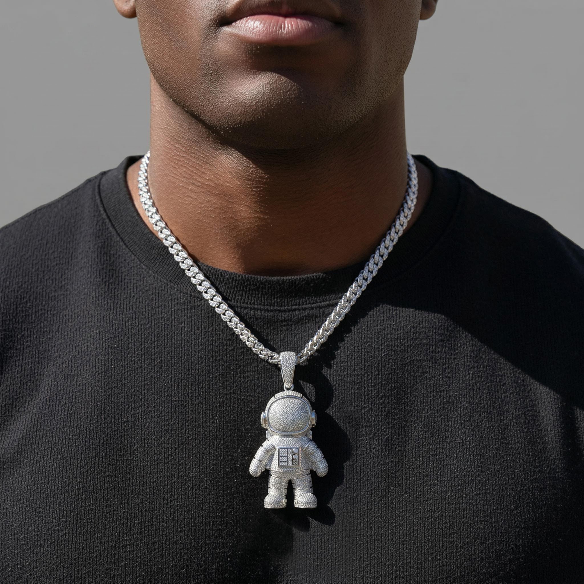Iced Out Astronaut Pendant