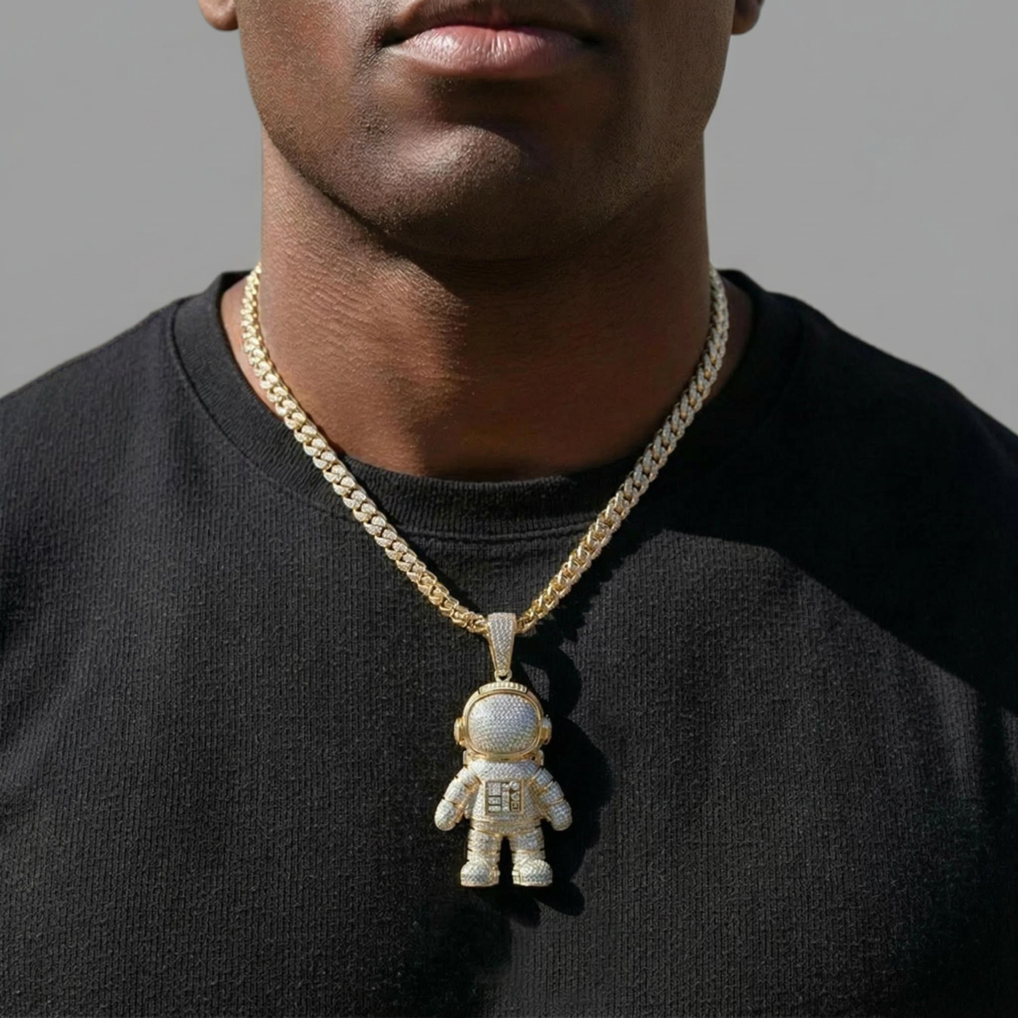Iced Out Astronaut Pendant
