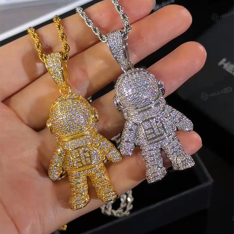 Iced Out Astronaut Pendant Iced Out Astronaut Pendant