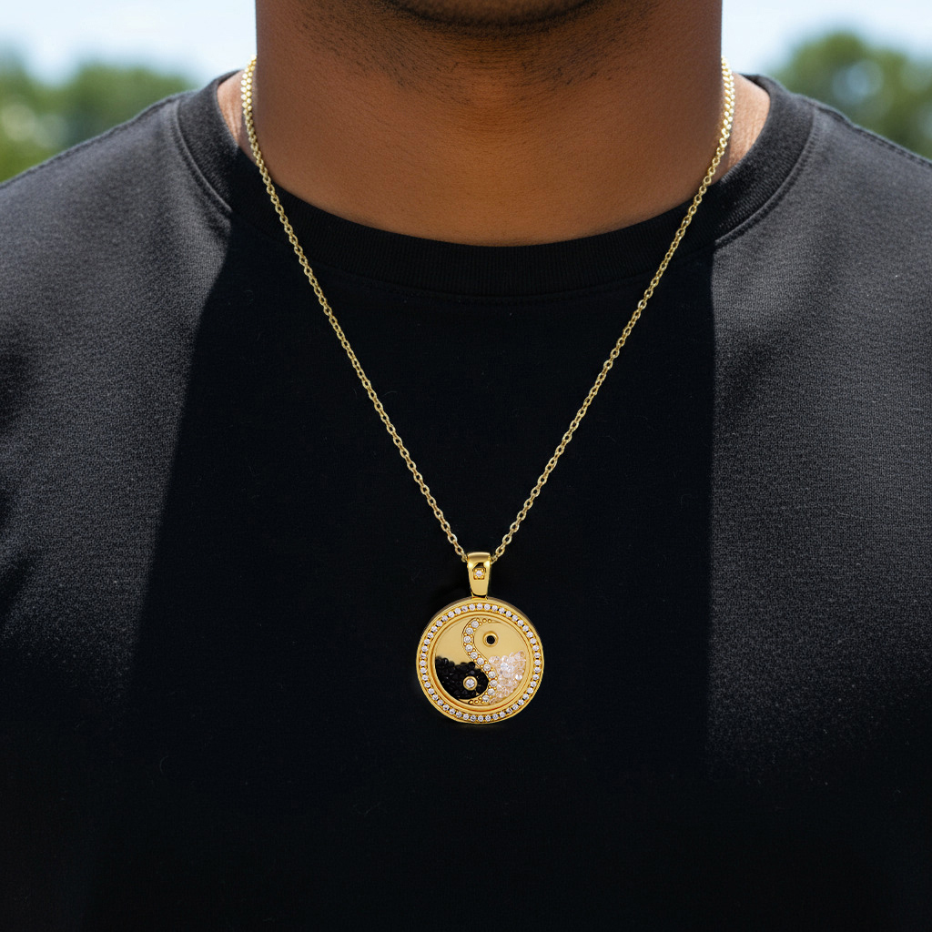 Yinyang Dancing Diamonds Pendent Necklace