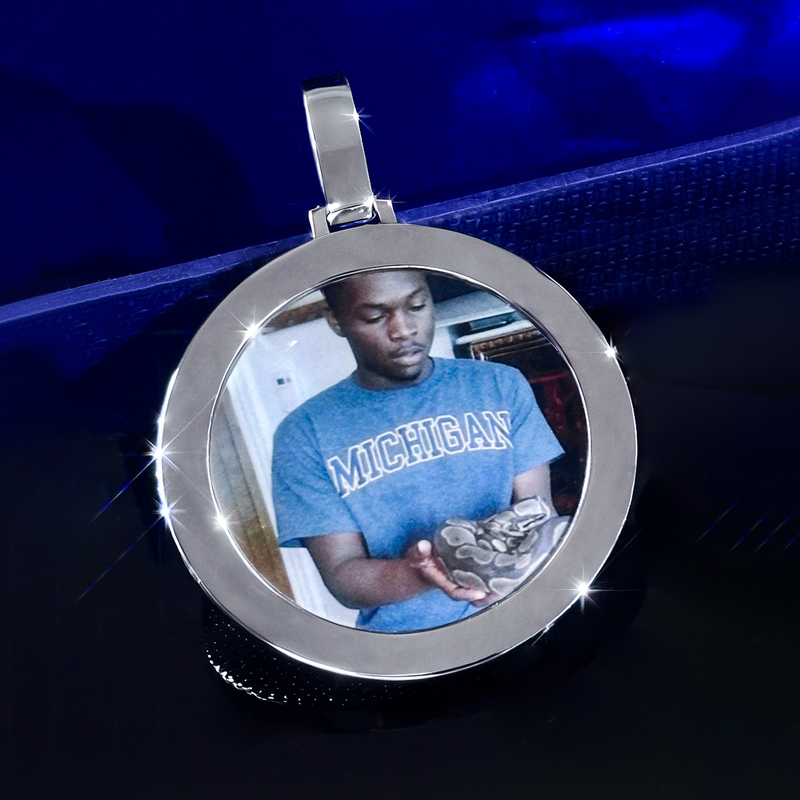 Iced Out A-Z 26 Letter & Photo Disc Pendant Iced Out A-Z 26 Letter & Photo Disc Pendant