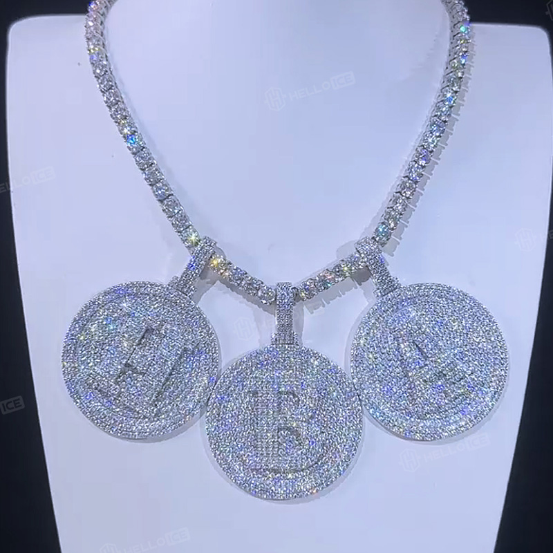 Iced Out A-Z 26 Letter & Photo Disc Pendant Iced Out A-Z 26 Letter & Photo Disc Pendant