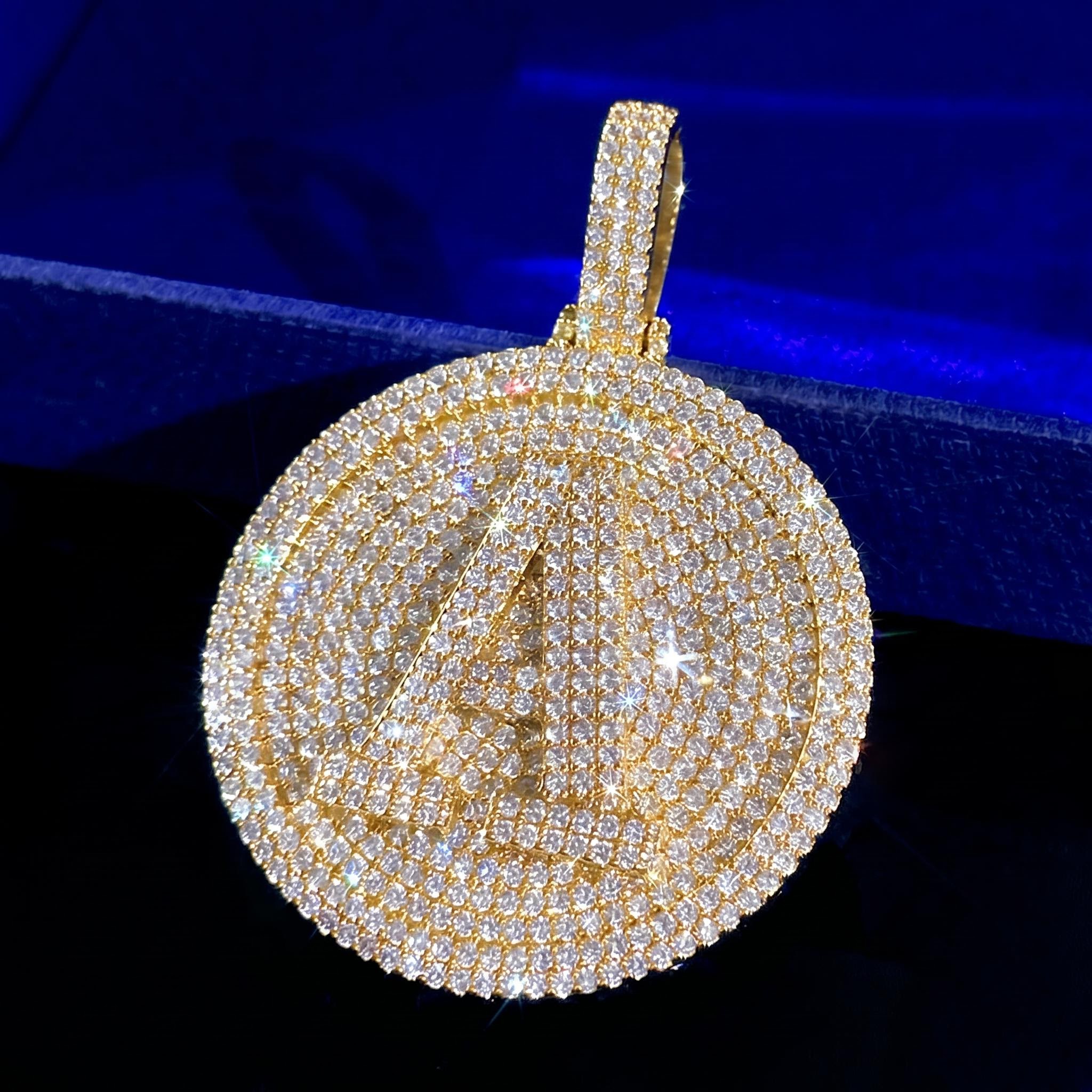 Iced Out A-Z 26 Letter & Photo Disc Pendant Iced Out A-Z 26 Letter & Photo Disc Pendant