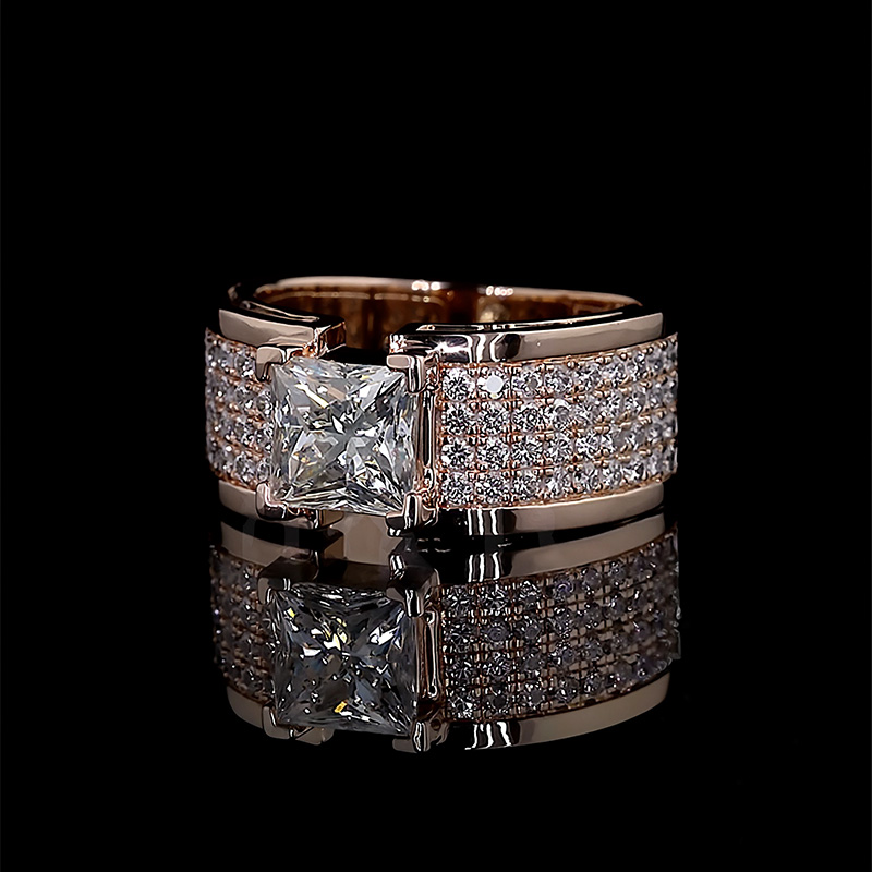 Princess Cut Pave Men's Engagement Ring Princess Cut Pave Men's Engagement Ring