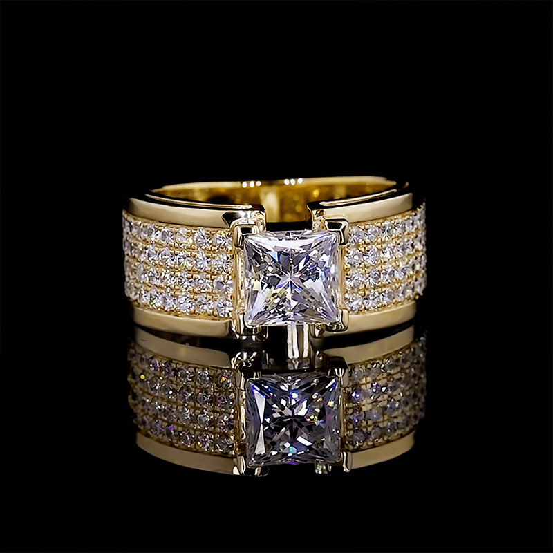 Princess Cut Pave Men's Engagement Ring Princess Cut Pave Men's Engagement Ring