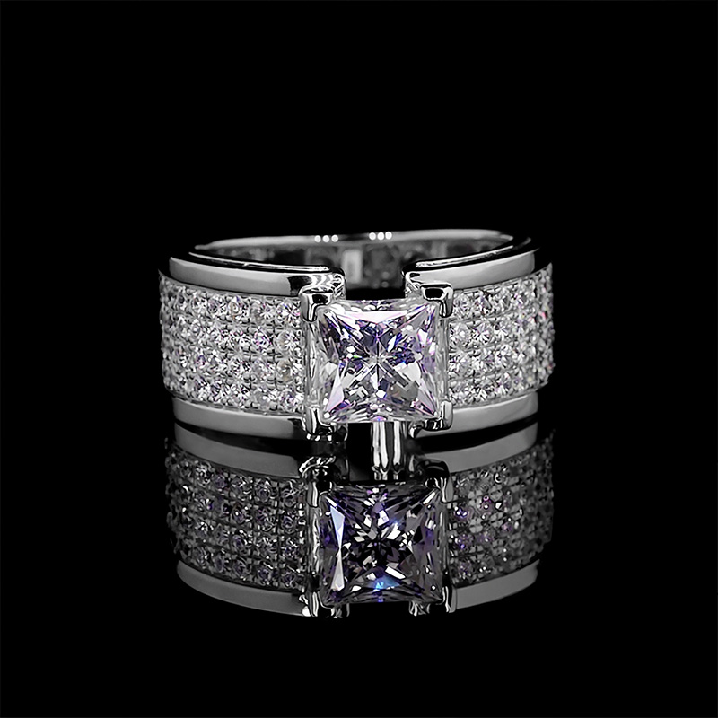 Princess Cut Pave Men's Engagement Ring Princess Cut Pave Men's Engagement Ring