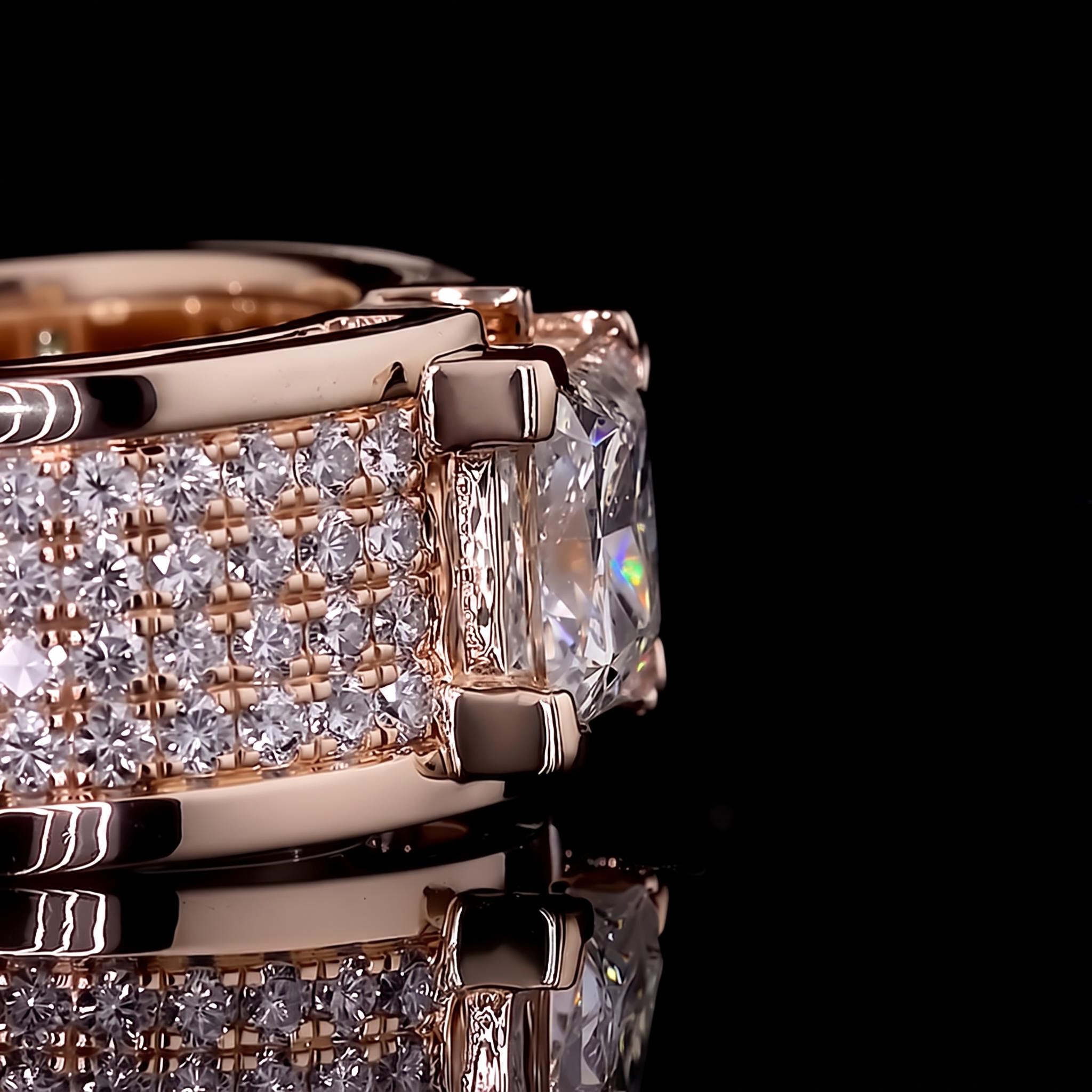 Princess Cut Pave Men's Engagement Ring Princess Cut Pave Men's Engagement Ring
