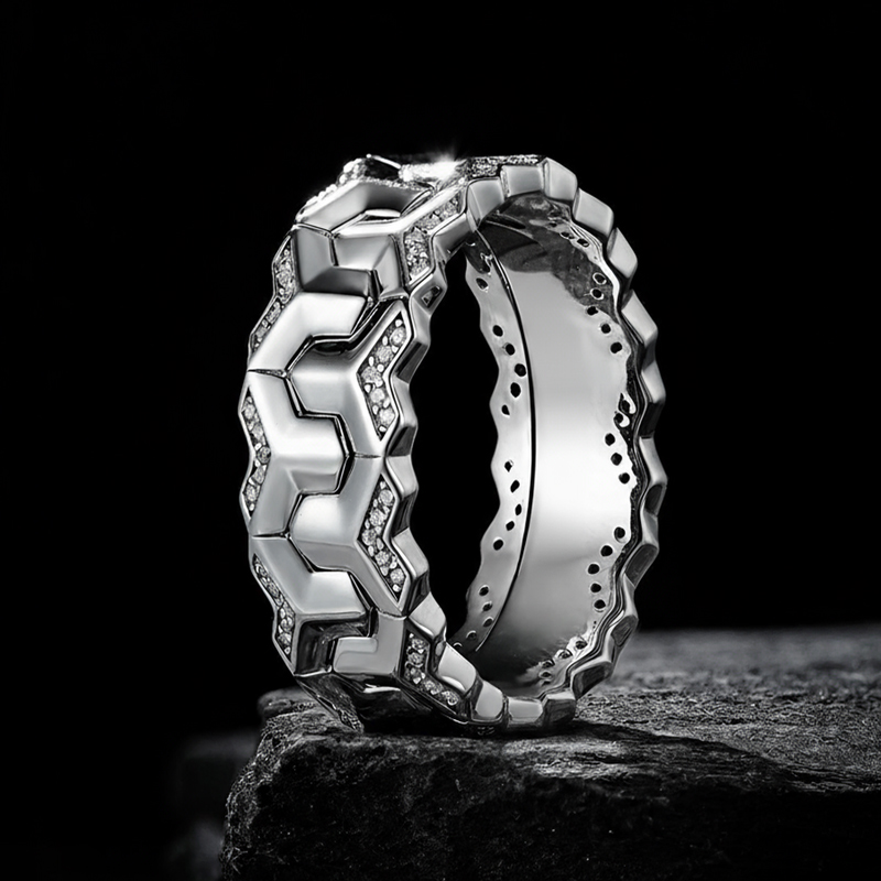 Iced Double Row Armor Ring Iced Double Row Armor Ring