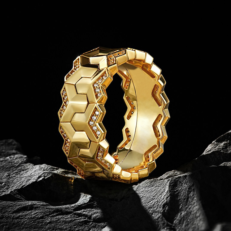 Iced Double Row Armor Ring Iced Double Row Armor Ring