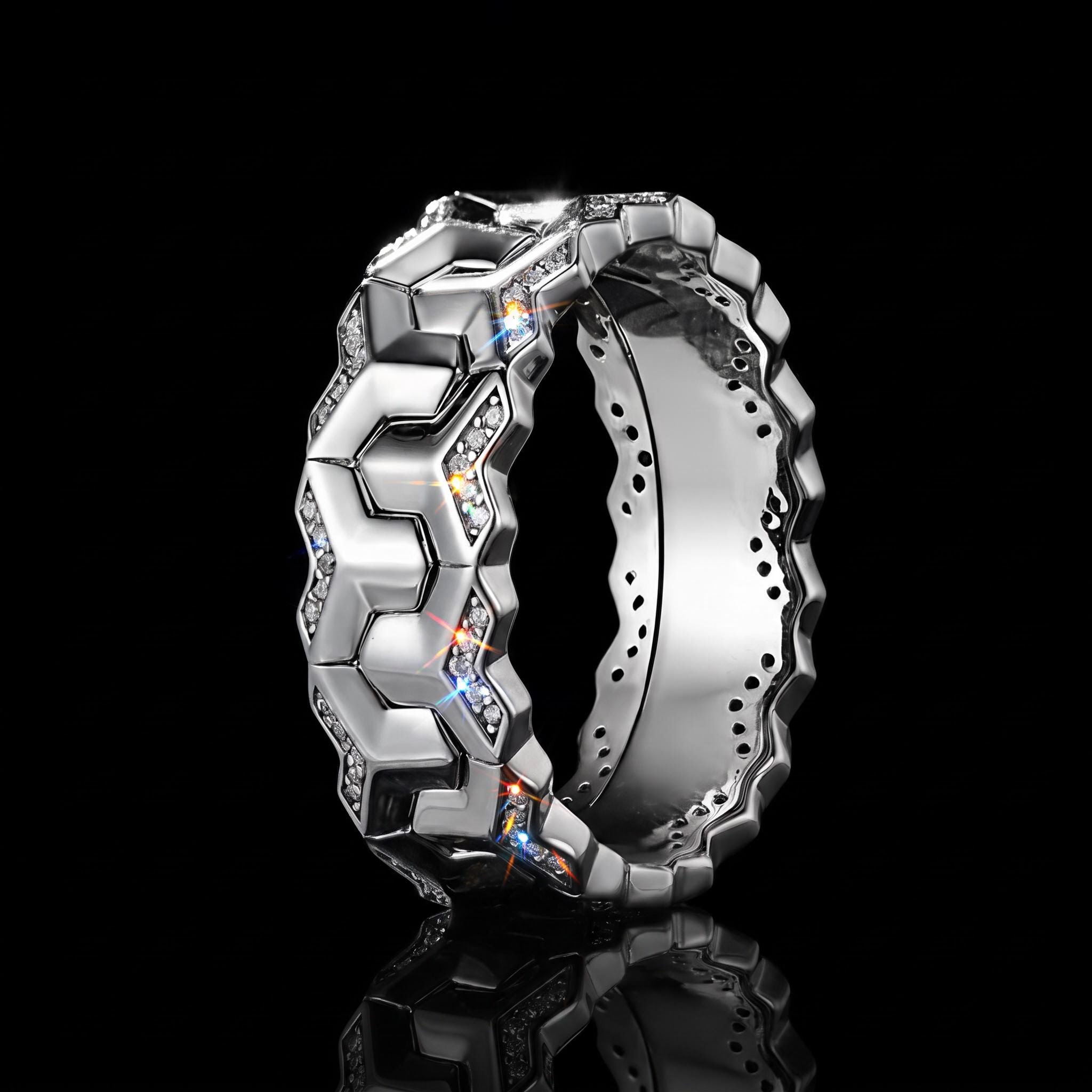 Iced Double Row Armor Ring Iced Double Row Armor Ring