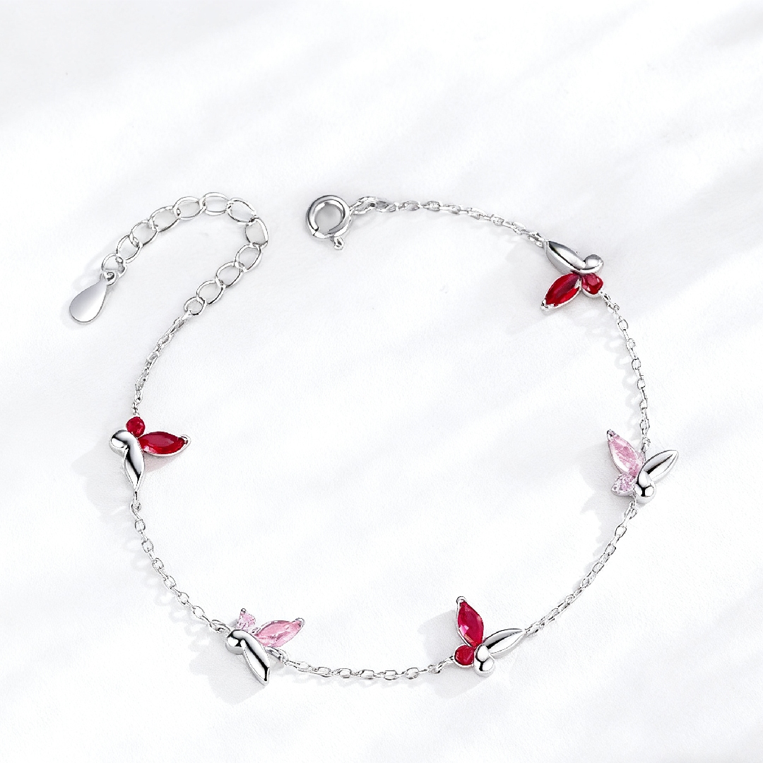 S925 Silver Twin Wings Bracelet