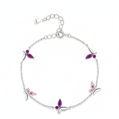 S925 Silver Twin Wings Bracelet
