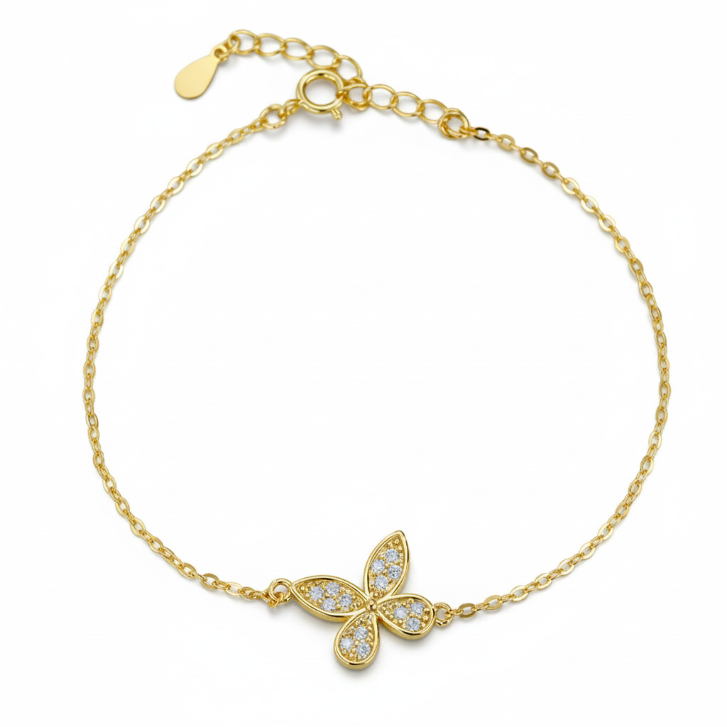 Butterfly VVS Moissanite S925 Silver Bracelet