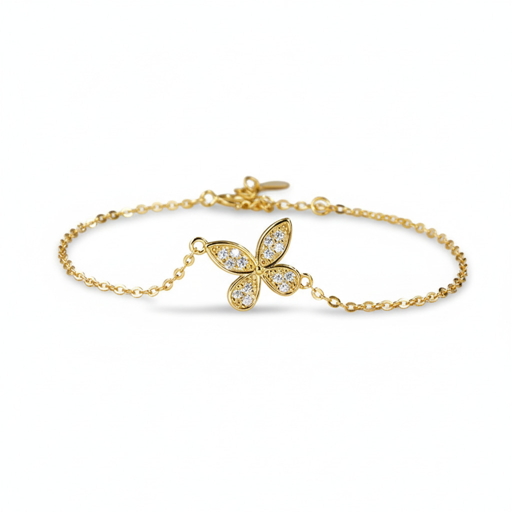 Butterfly VVS Moissanite S925 Silver Bracelet