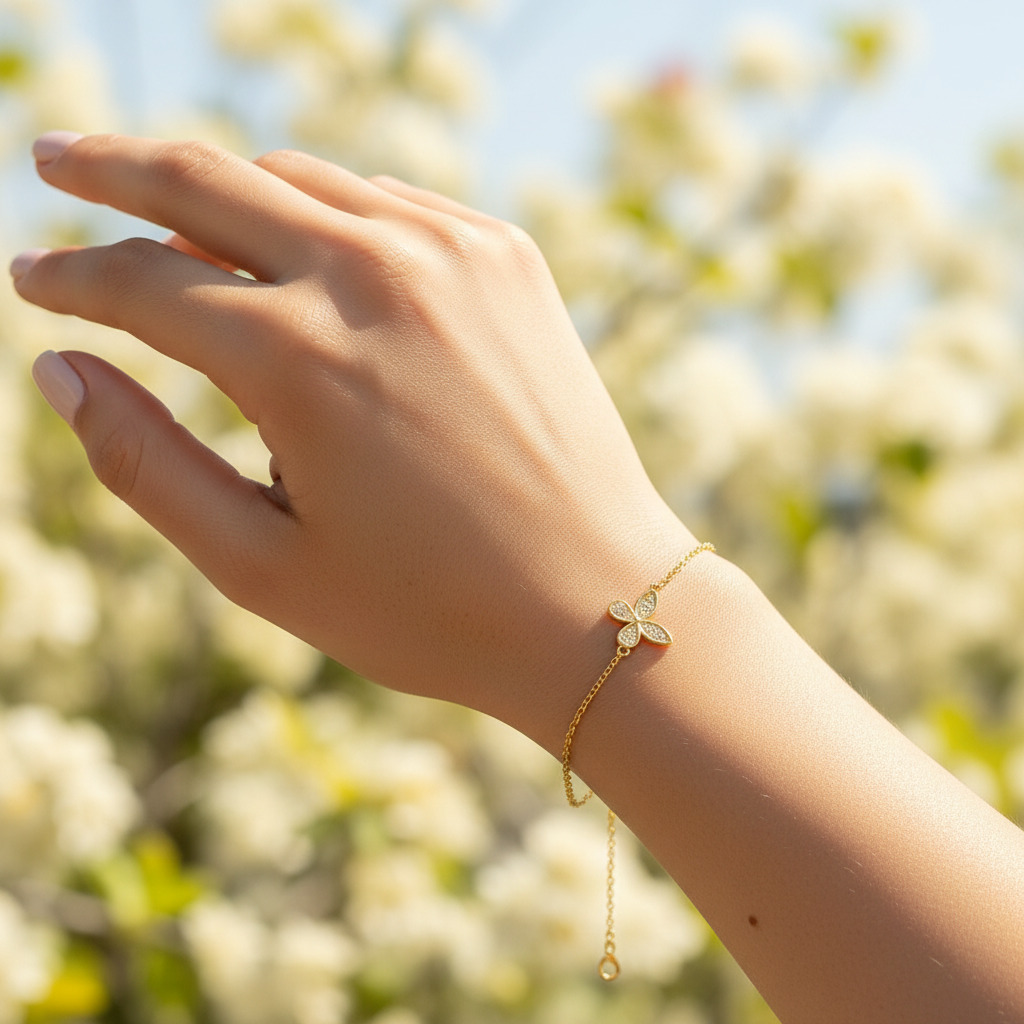 Butterfly VVS Moissanite S925 Silver Bracelet