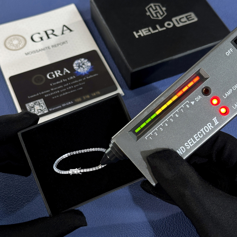 2.5mm Princess Cut VVS Moissanite S925 Silver Tennis Bracelet