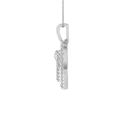 S925 Silver Heart in Heart Infinity Pendant Necklace