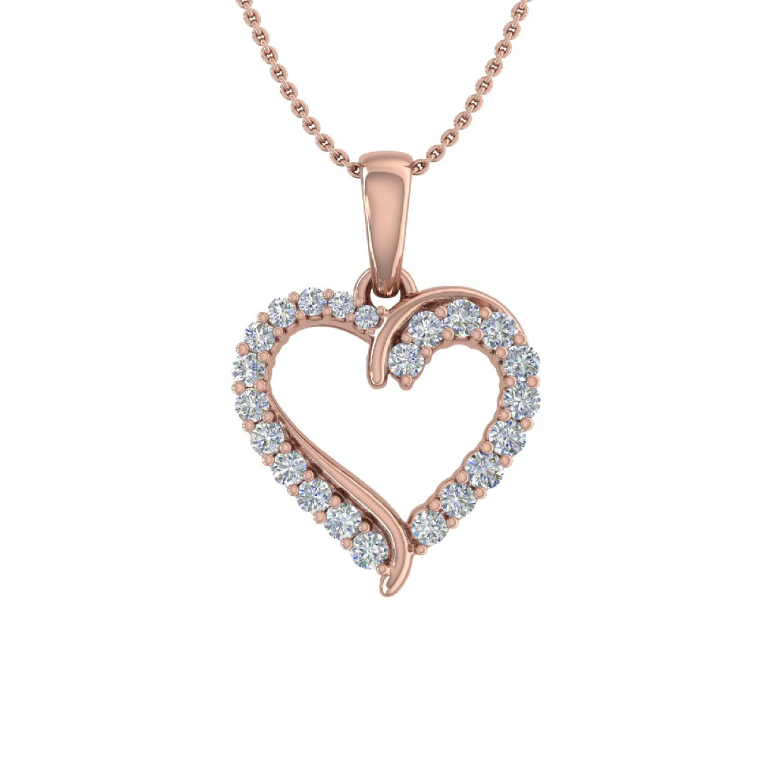 S925 Silver Heart Pendent Necklace
