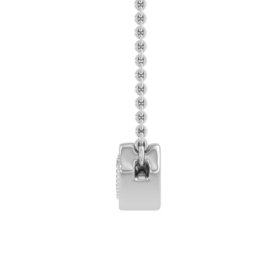 S925 Silver Curved Bar Pendant Necklace
