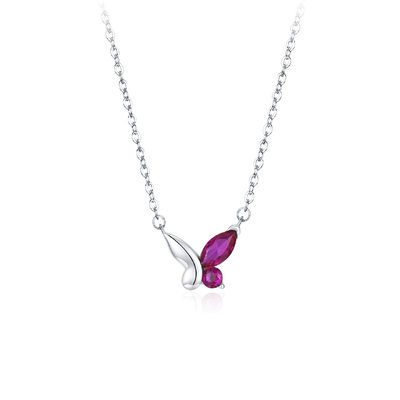 S925 Silver Twin Wings Necklace