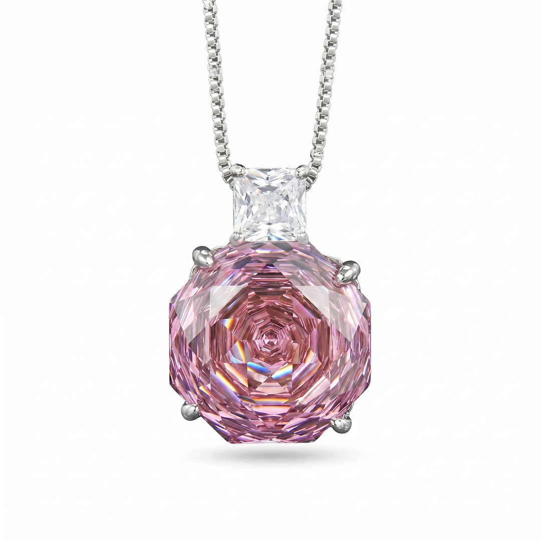 Roses Cut Diamond Necklace & Earrings & Ring Jewelry Set Roses Cut Diamond Necklace & Earrings & Ring Jewelry Set