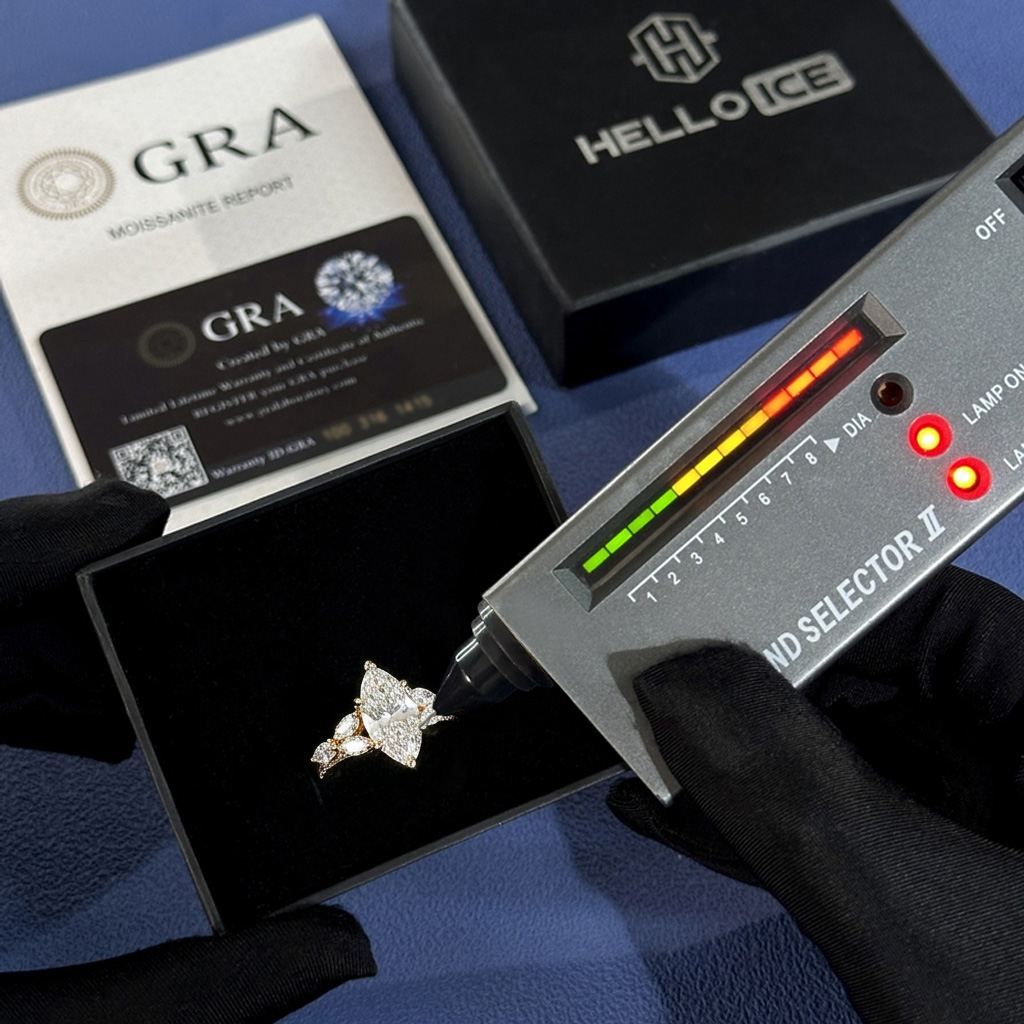 3.81ct. tw. Marquise Cut VVS Moissanite Vintage Engagement Ring