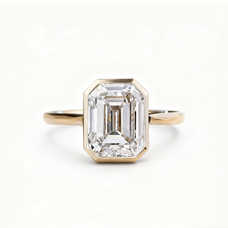 4CT Emerald Cut VVS Moissanite Solitaire Engagement Ring 4CT Emerald Cut VVS Moissanite Solitaire Engagement Ring