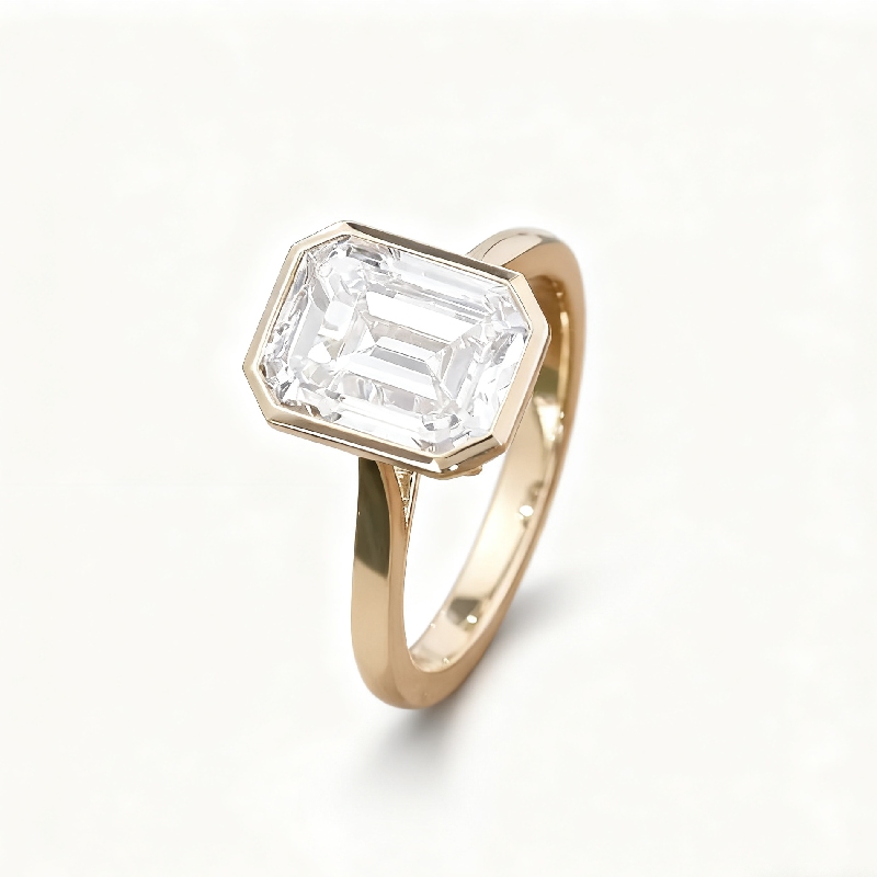 4CT Emerald Cut VVS Moissanite Solitaire Engagement Ring 4CT Emerald Cut VVS Moissanite Solitaire Engagement Ring