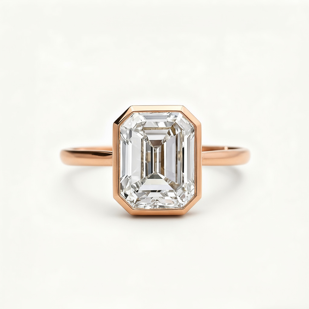 4CT Emerald Cut VVS Moissanite Solitaire Engagement Ring 4CT Emerald Cut VVS Moissanite Solitaire Engagement Ring